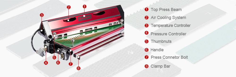 Air Cooling PVC PU Belt Splice Press PA300-2100