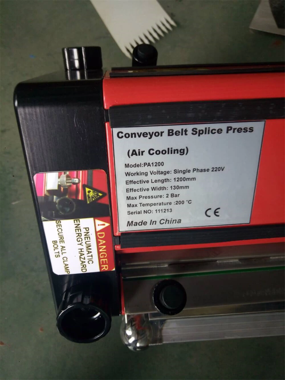 Delievery 2 PCS Air Cooling Press PA1200 For Jointing PVC/PU Belt