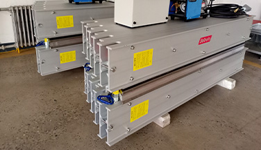Delivery Two sets vulcanizer DSLQ-S 870x2100mm To USA ( 200PSI, 22Degree, Can Use For 1800mm Belt Width )