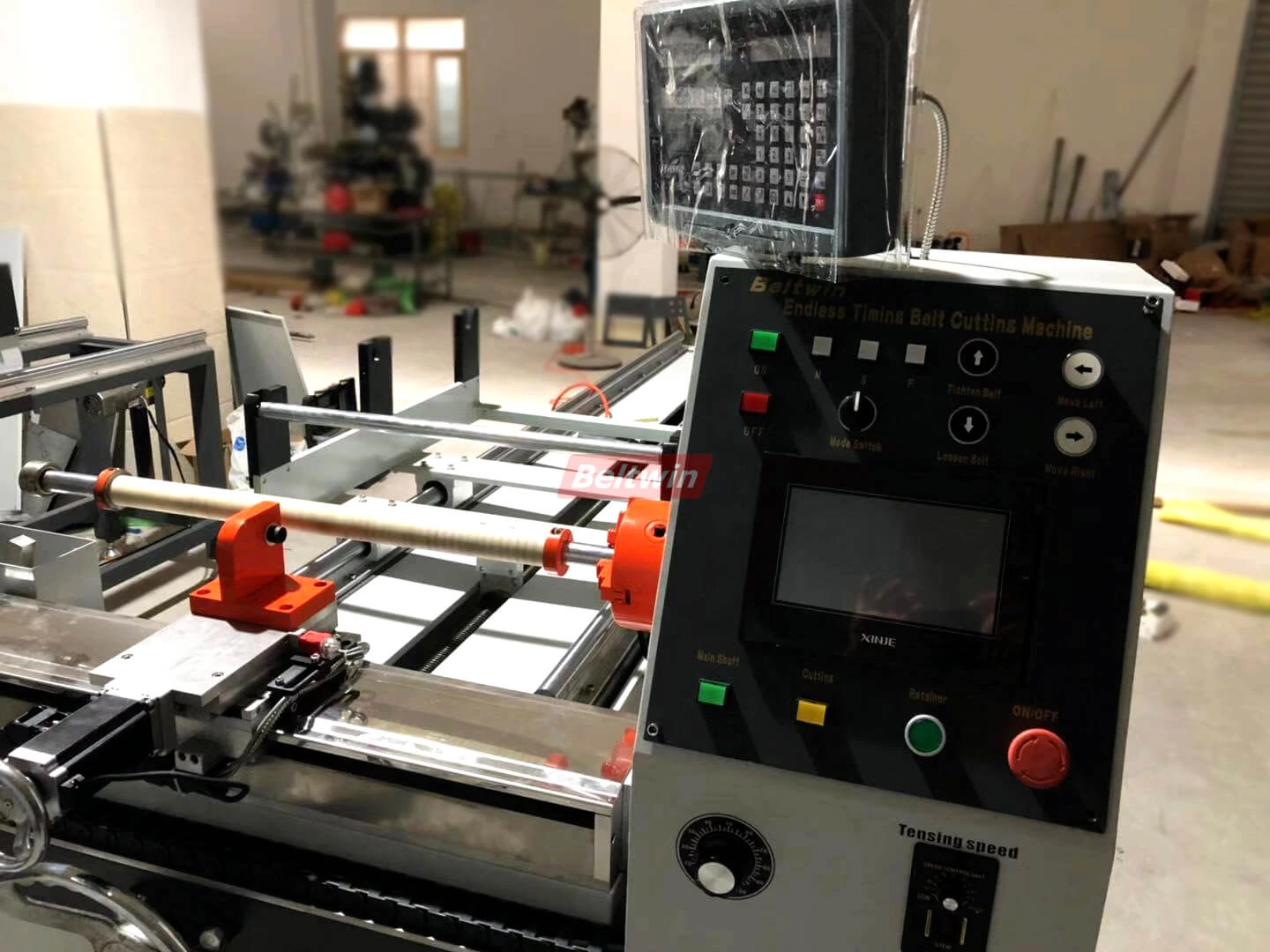 Automatic Timing Belt Cutting Machine Finish Production.