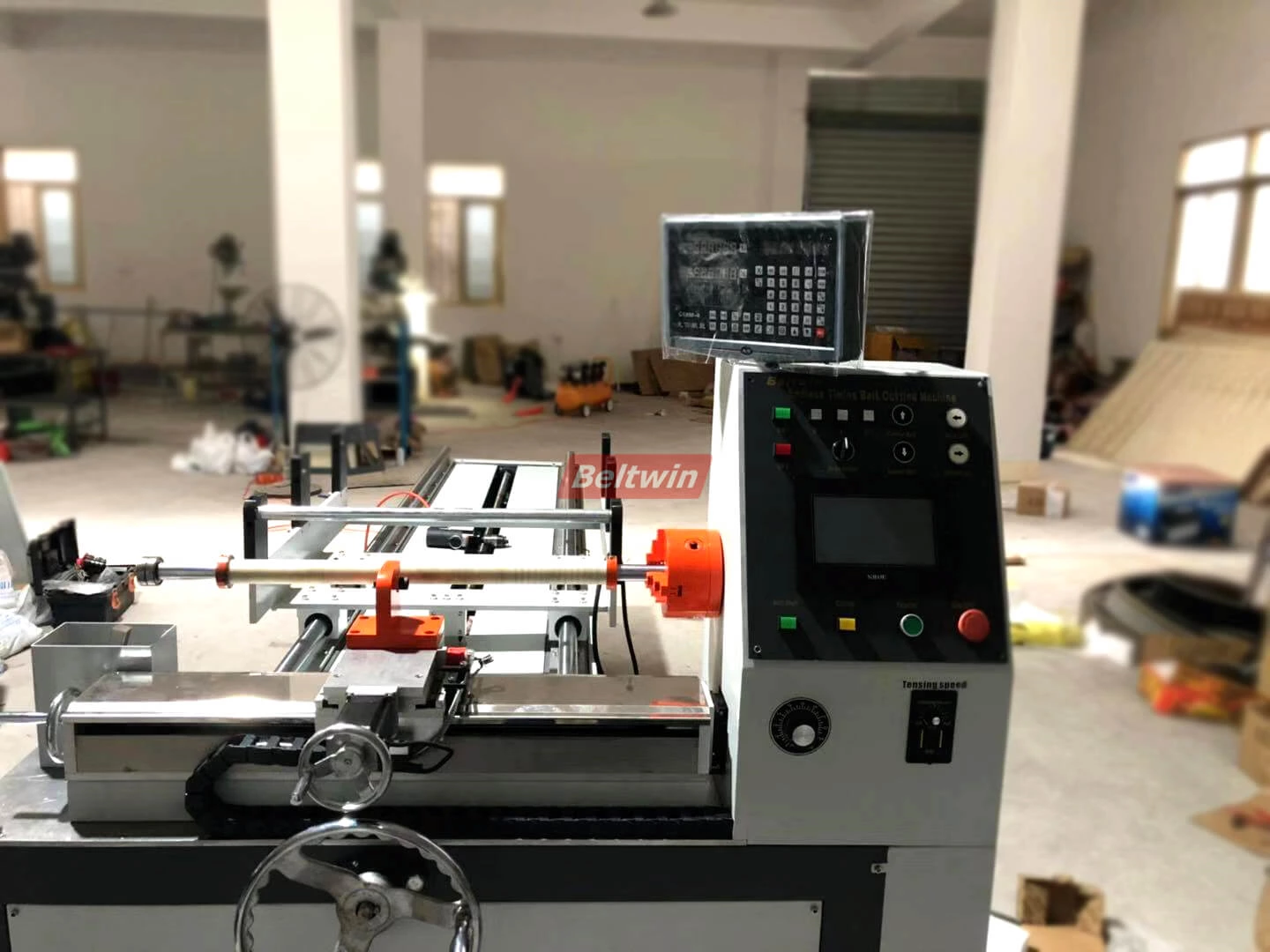 Automatic Timing Belt Cutting Machine Finish Production.