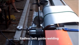 Belt guide welding machine 1000 with grind head and heat gun