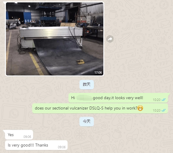 Good Feedback From Argentina Customer For Vulcanizer