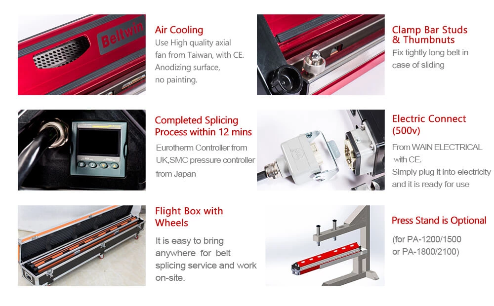 Homogeneous PU Belt / Positive Drive Belt Splice Press