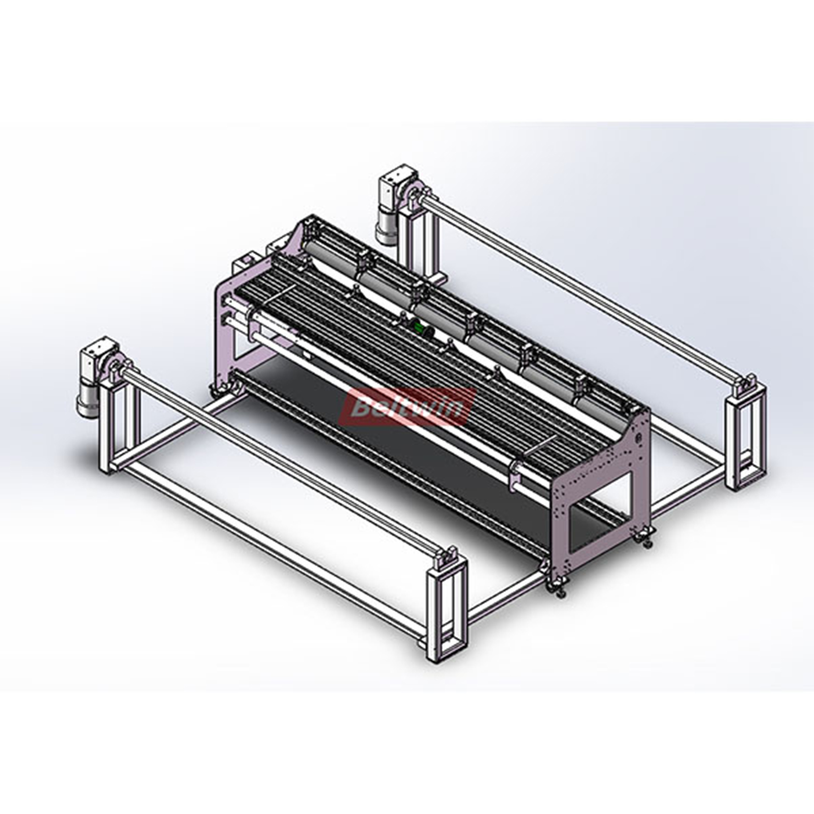 Conveyor Belt Slitter with Winder & Rewinder (Improve version)