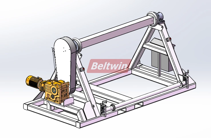 Customized 6 Tons Belt Roll Winders for the Heavy Duty Rubber Belt Cutting Slitter