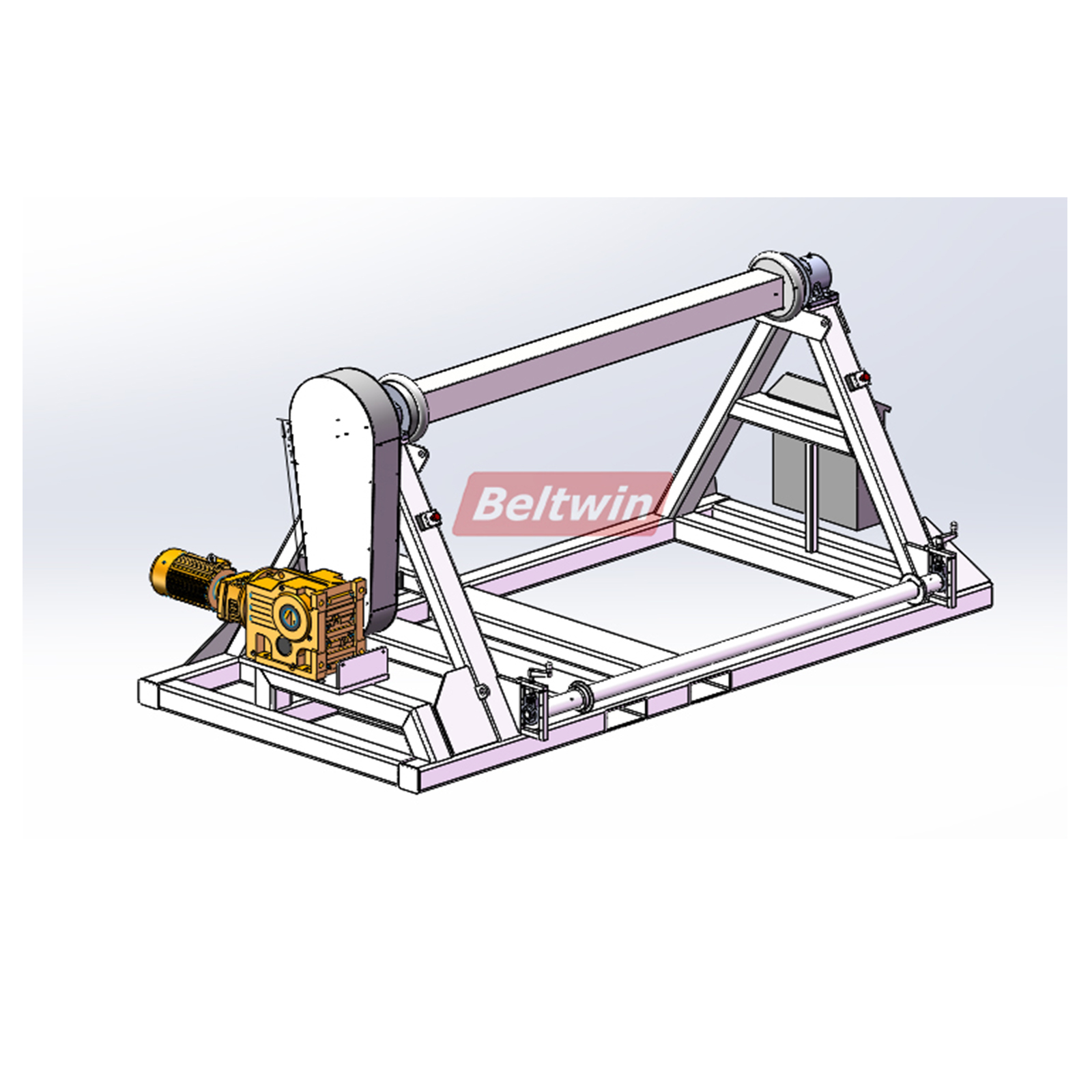 Heavy Duty Rubber Belt Winder For 6 Tons Roll