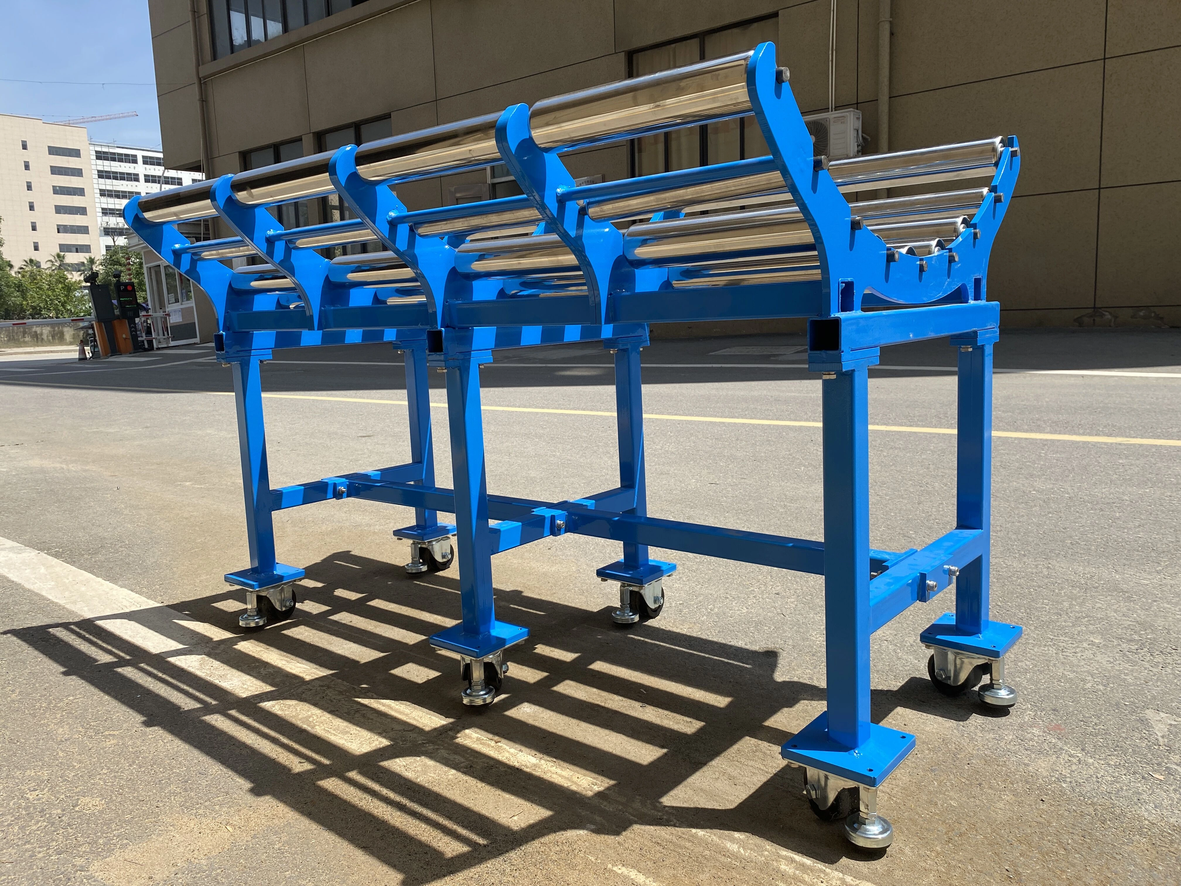 Rack with Rollers for PVC PU Conveyor Belt Material Easy to Carry