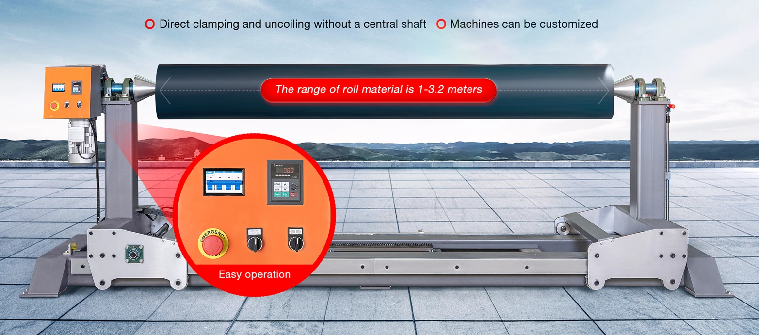 Conveyor Belt Winder without shaft design width adjustable