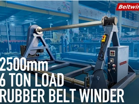 Heavy Duty Rubber Belt Winder For 6 Tons Roll Video
